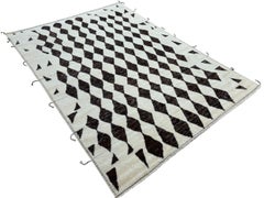 10x14 Ft handgefertigter marokkanischer Design-Teppich. Kundenspezifische Optionen möglich. 100 % Wolle