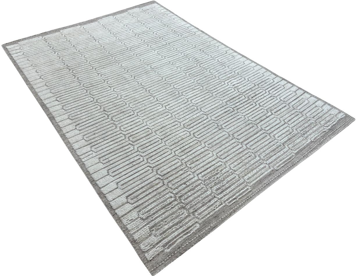 10x14 Ft Handmade Moroccan style Rug. 100% Wool. Modern Beni Ourain Carpet Moderno en venta