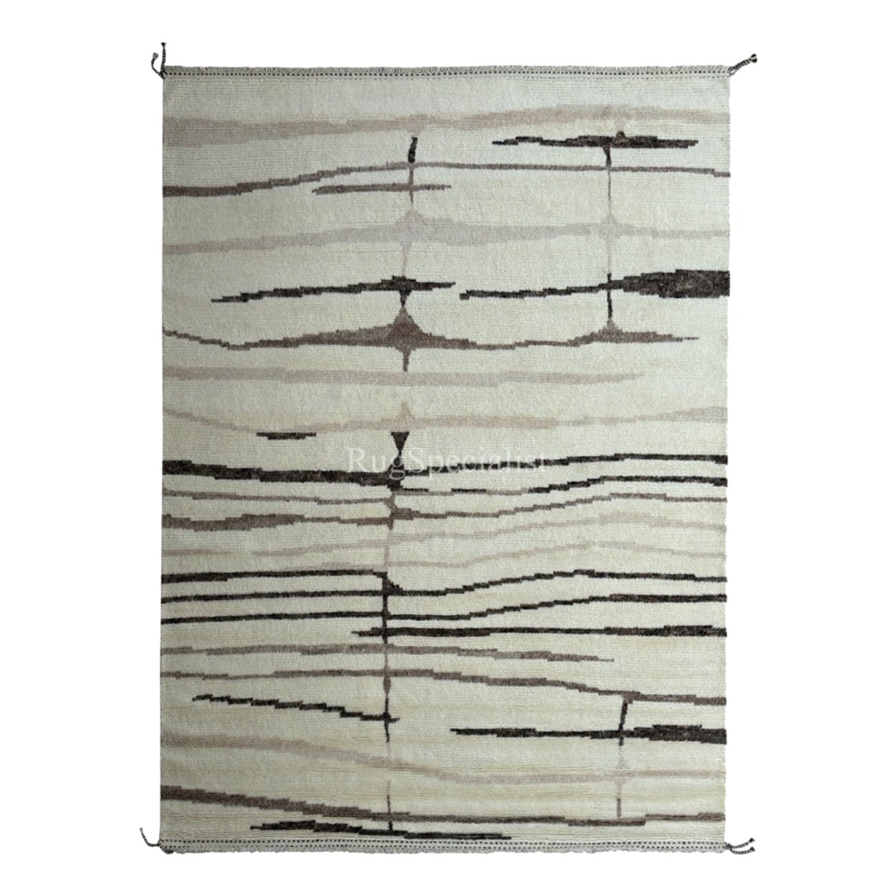 Moderner marokkanischer 10x14 Ft Teppich im Berberstil. Kundenspezifische Optionen möglich. 100 % Wolle