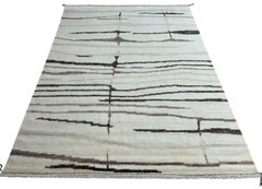 Tappeto moderno marocchino in stile berbero 10x14 Ft. Opzioni personalizzate disponibili. 100% Lana