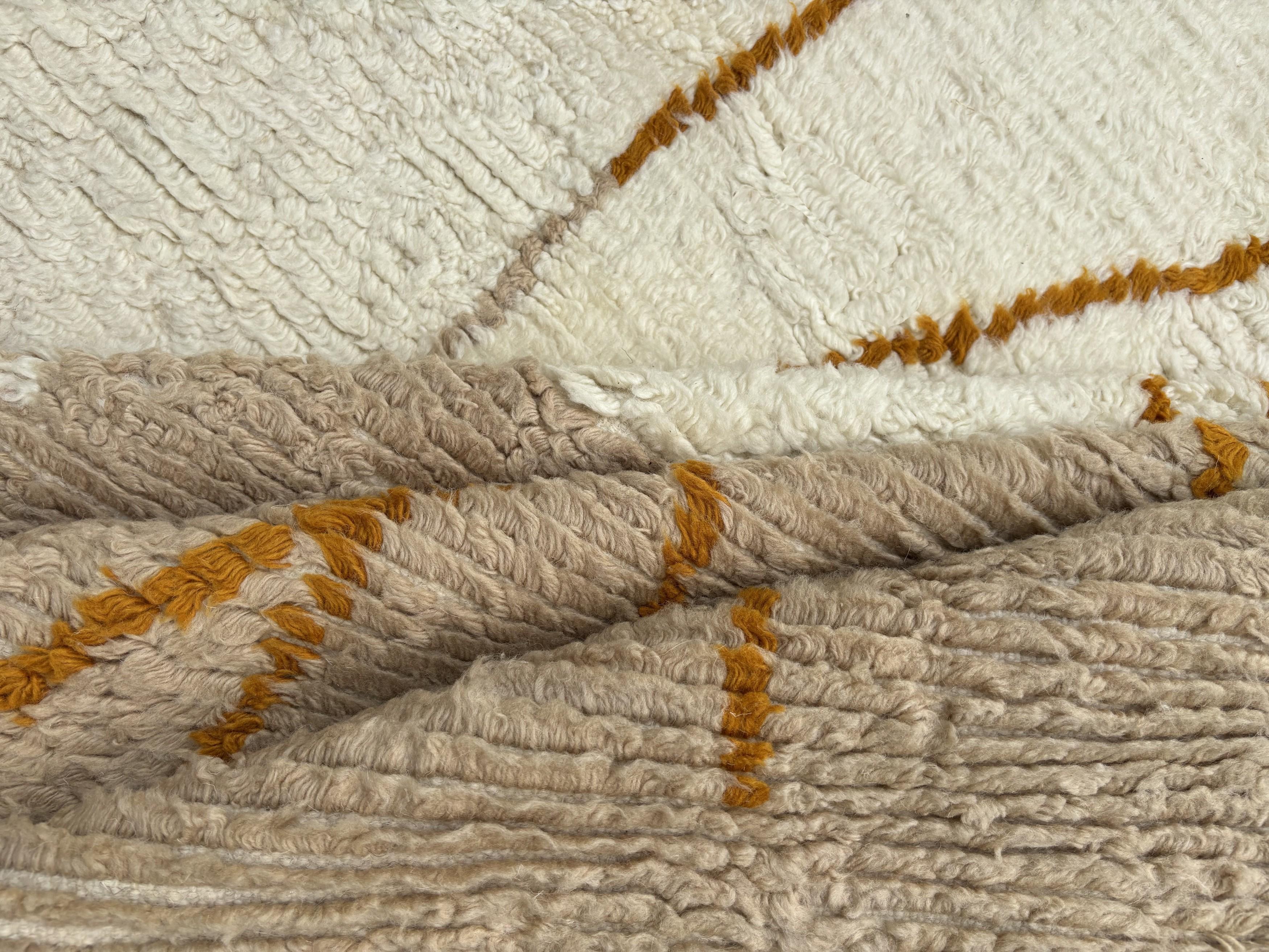 10x14 Ft Modern Moroccan style Handmade Rug, 100% Wool. Custom Options Available In New Condition For Sale In Spring Valley, NY