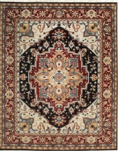 10x14 Graphic Tribal Geometric Persian Heriz Design Oriental Blue New Area Rug