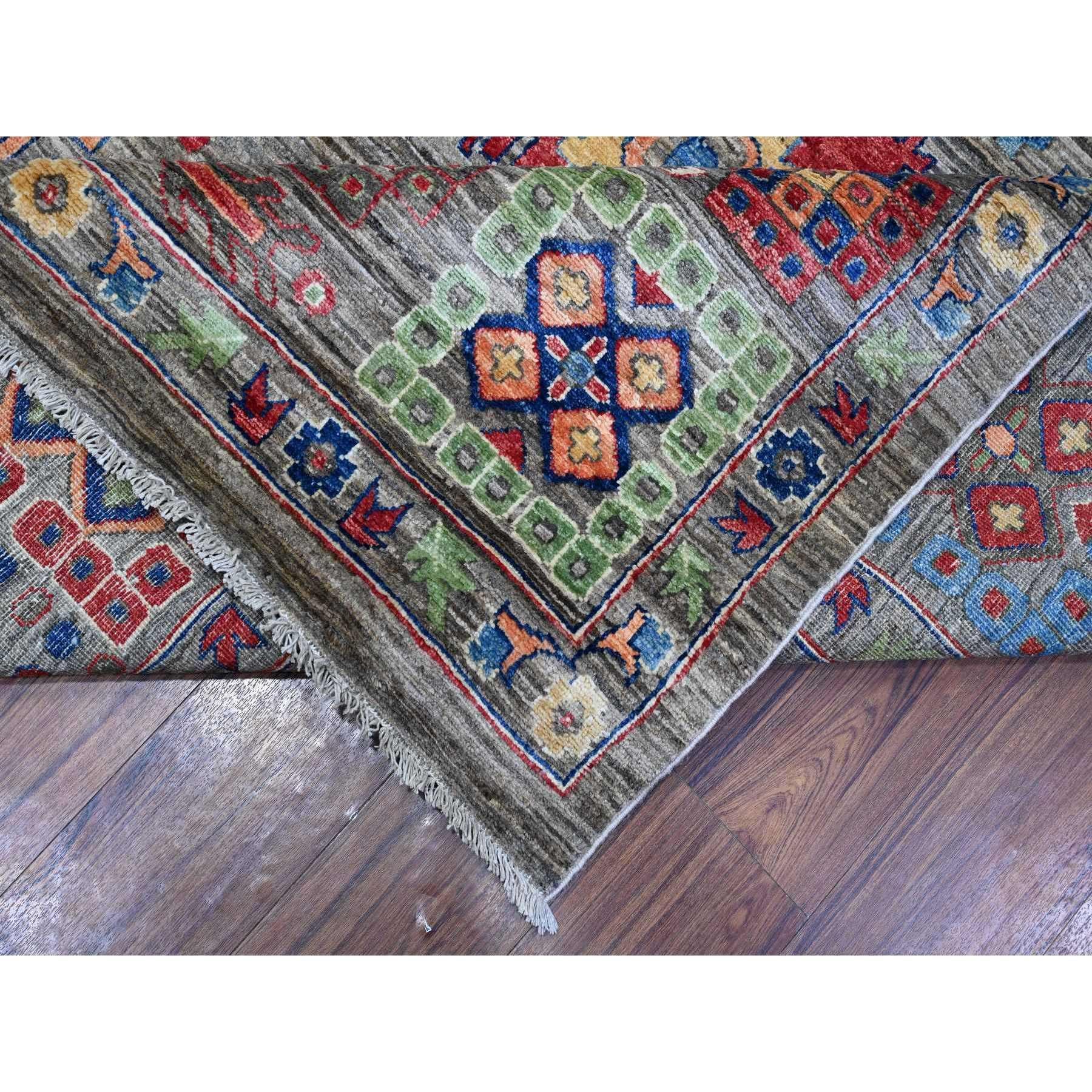 Tapis d'Orient 10'x14' Gris All Over Design Laine Noué à la Main Collection Aryana Neuf - En vente à Carlstadt, NJ