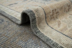 10x14 Gray Beige Oushak Hand Knotted Wool Rug ( G-14142 )