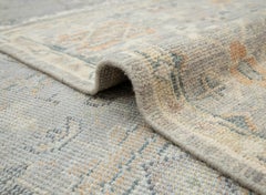 10x14 Gray Beige Oushak with Soft Blue Accents Hand Knotted Rug ( G-14141 )