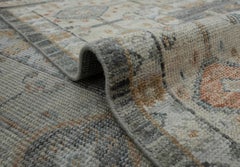 10x14 Gray Tribal Oushak with Beige Border Hand Knotted Rug ( G-13233 )