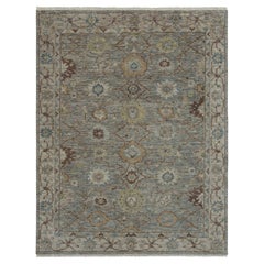 10x14 Gray Turkish Oushak Hand Knotted Wool Rug For Living Room ( G - 13234 )