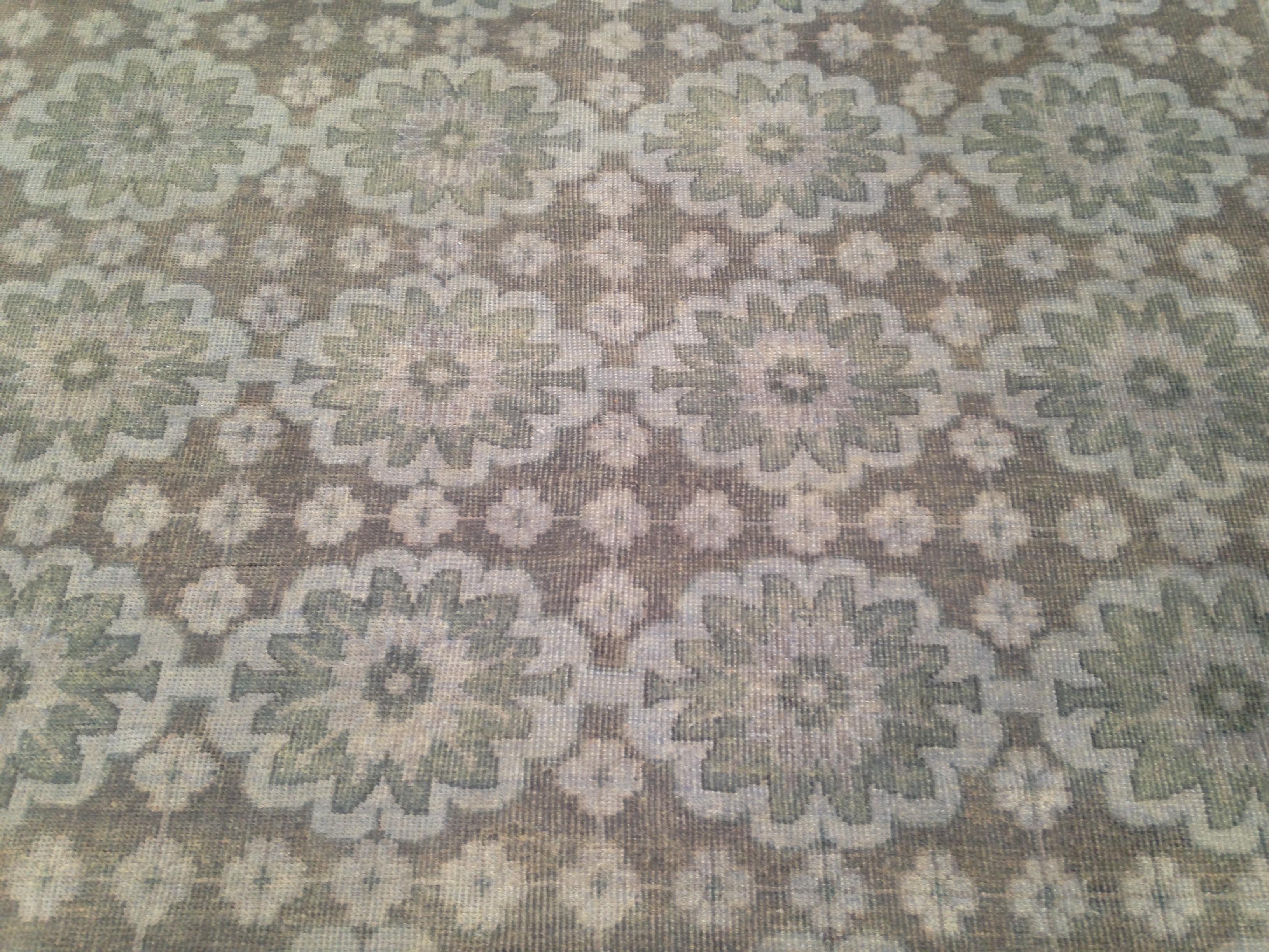Alfombra de diseño floral gris 10'x14 Indio en venta