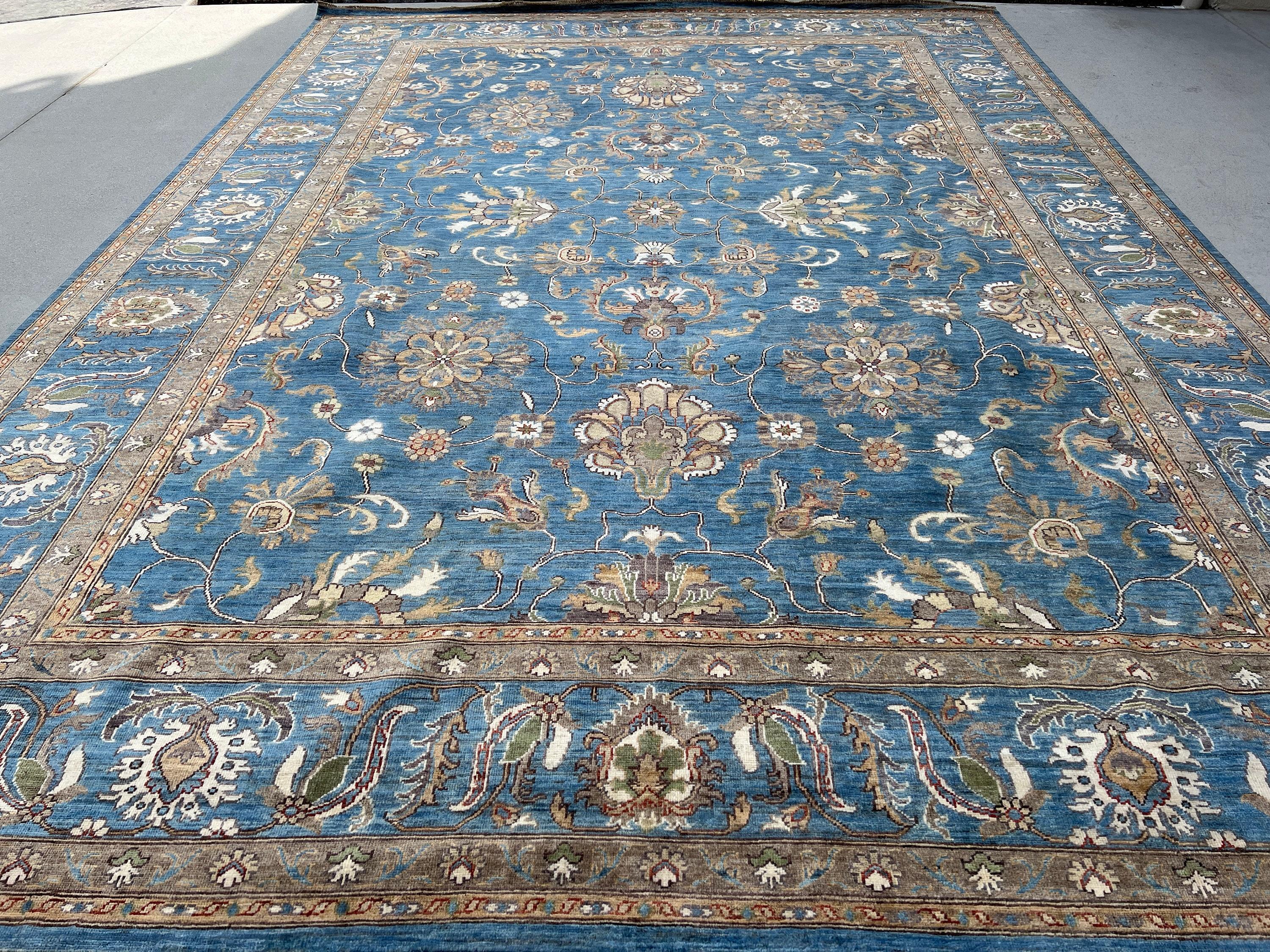 10x14 Hand-Knotted Afghan Rug Premium Hand-Spun Afghan Wool Fair Trade In New Condition For Sale In San Marcos, CA
