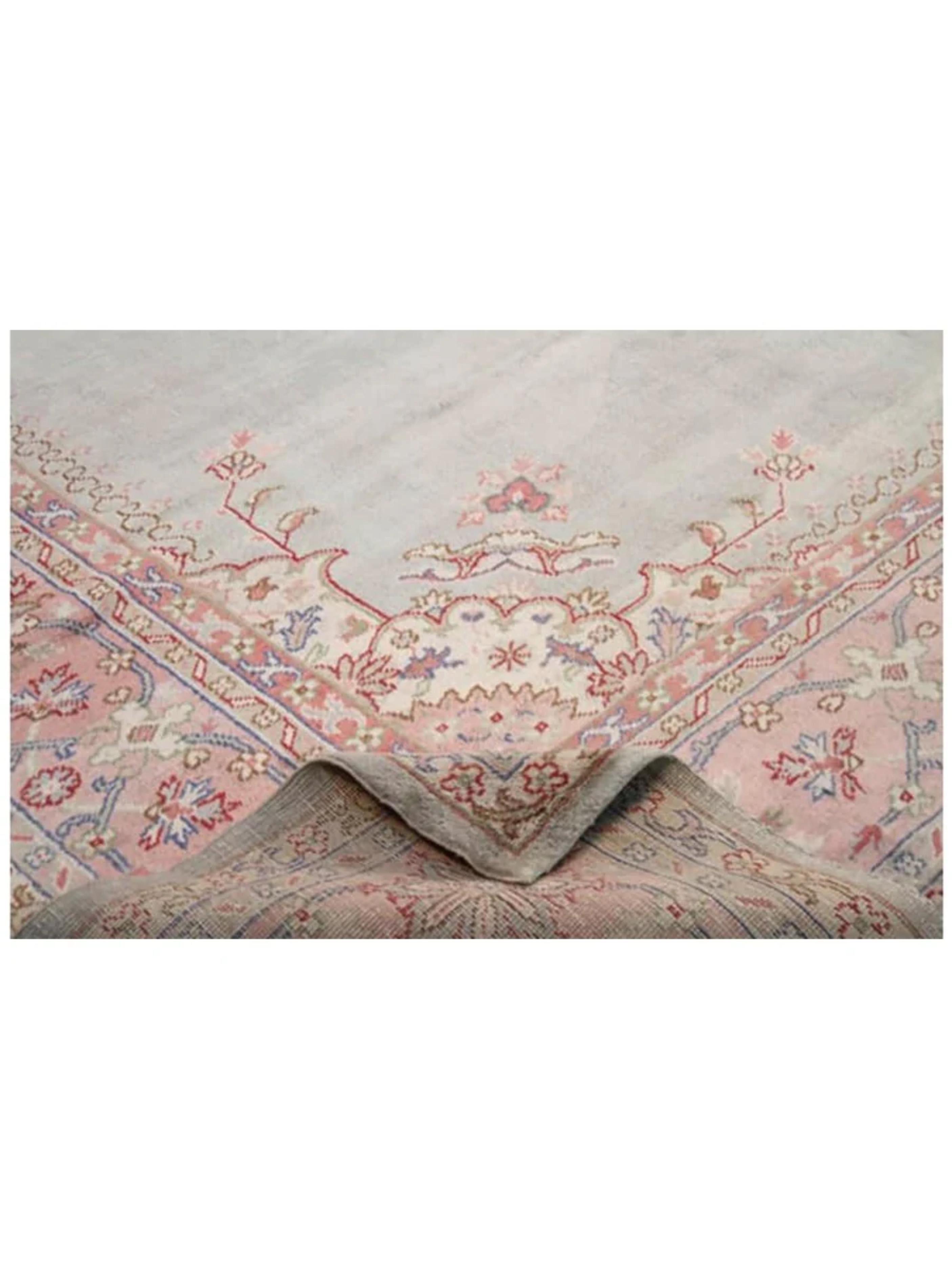 10x14 Handgeknüpfter antiker türkischer Oushak-Teppich (Mitte des 20. Jahrhunderts) im Angebot