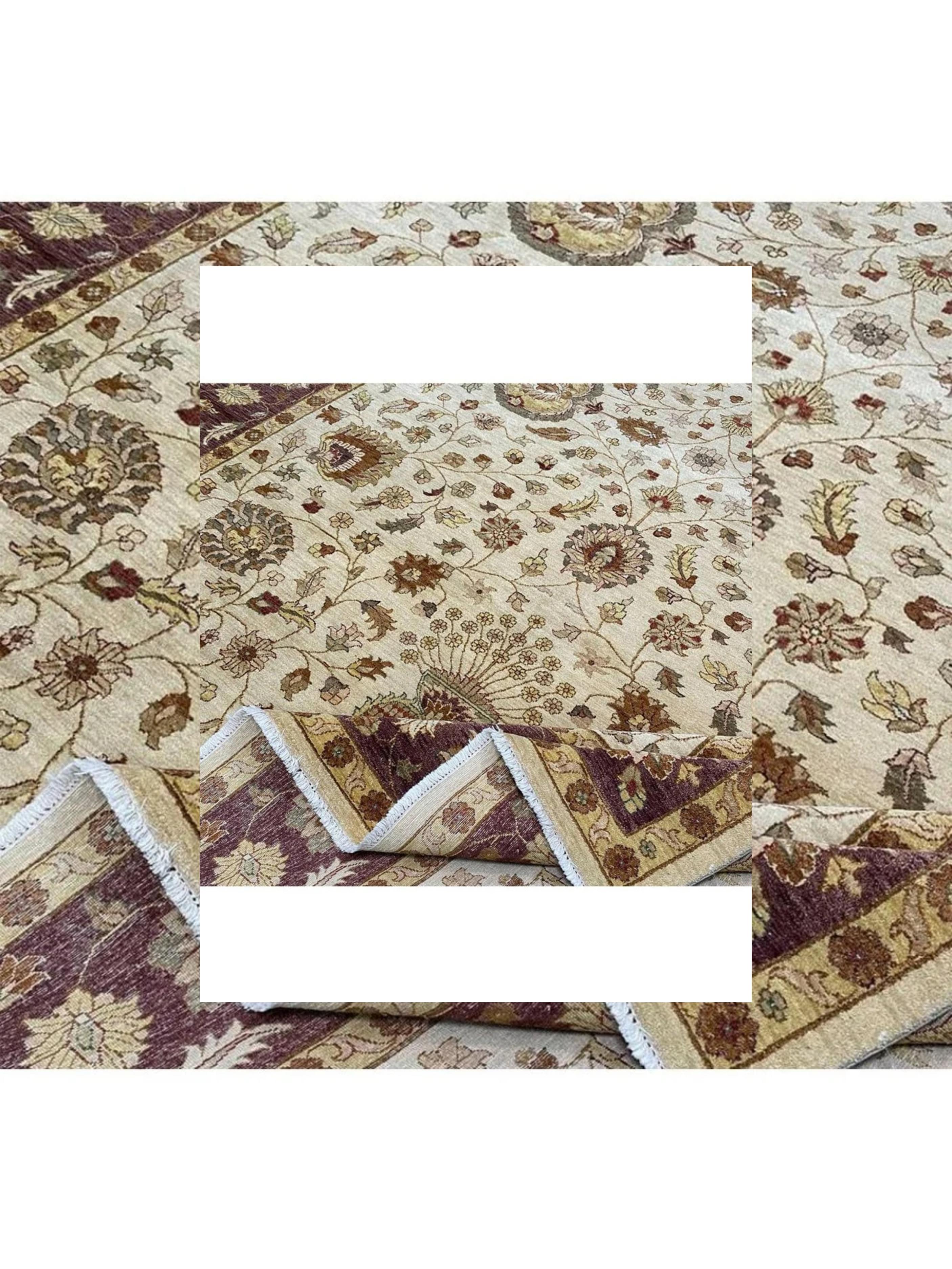 10x14 Hand Knotted Indian Agra Area Rug in vendita 6