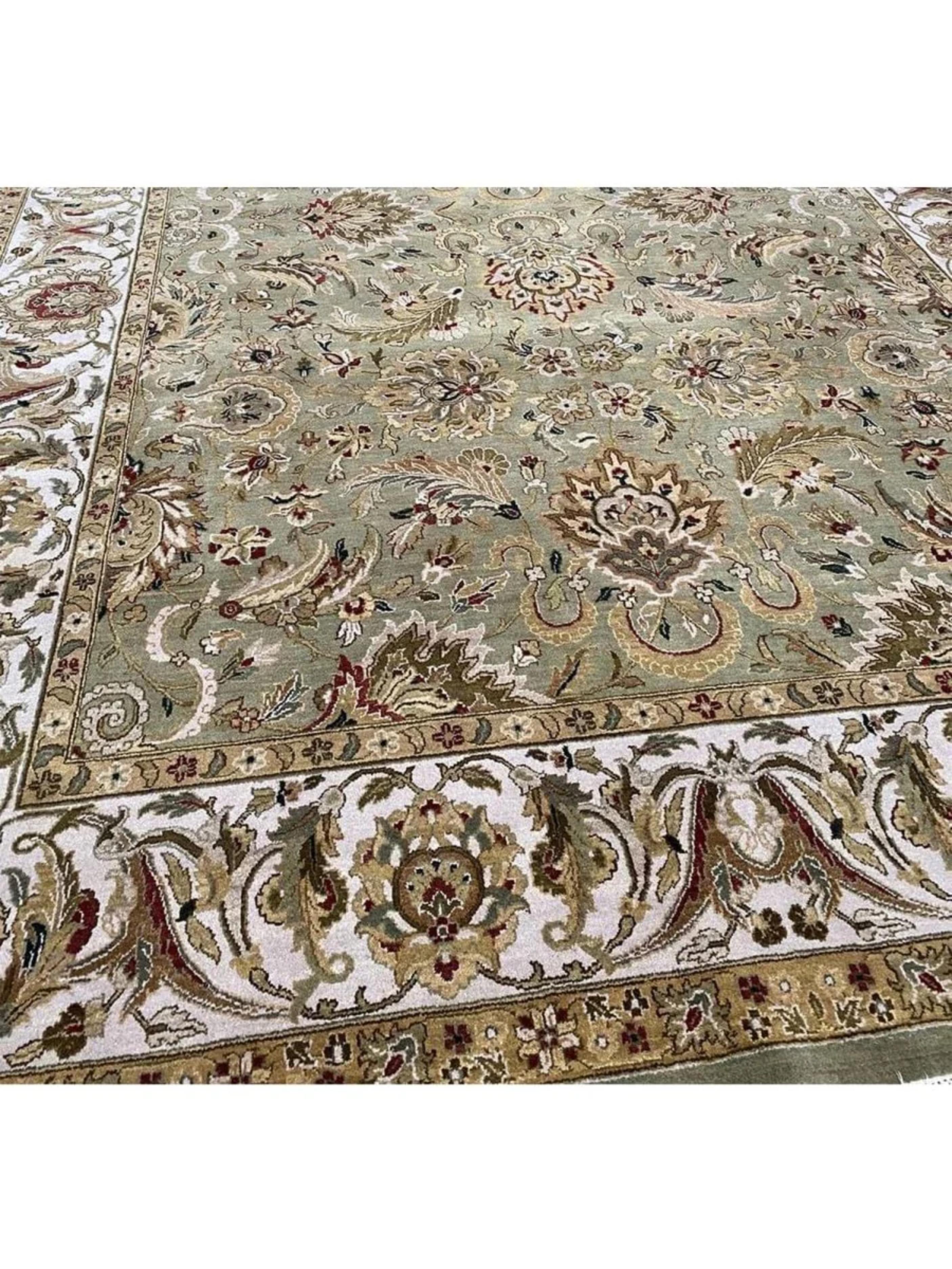 10x14 Hand Knotted Indian Agra Area Rug In condizioni Nuovo in vendita a Dallas, TX