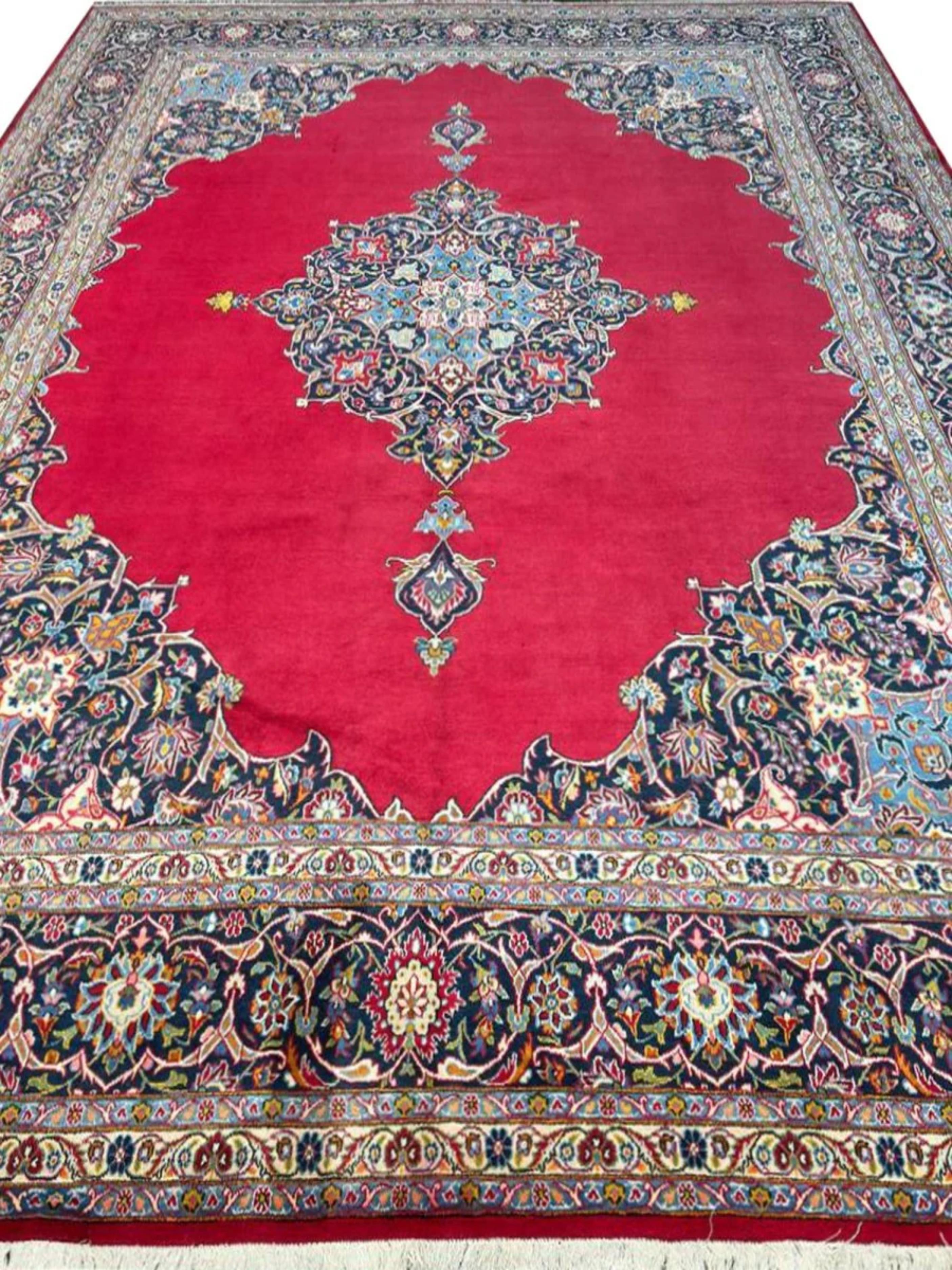 10x14 Hand Knotted Old Kashan rug en venta 4