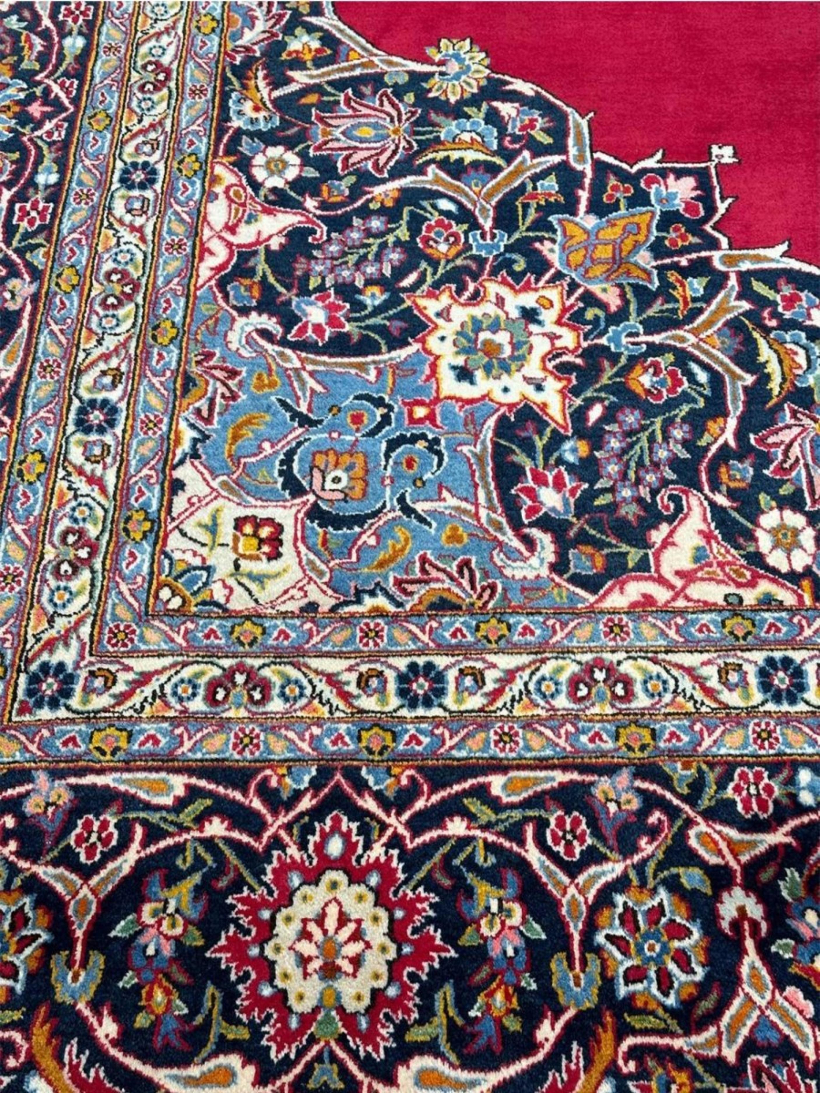 10x14 Hand Knotted Old Kashan rug Persa en venta