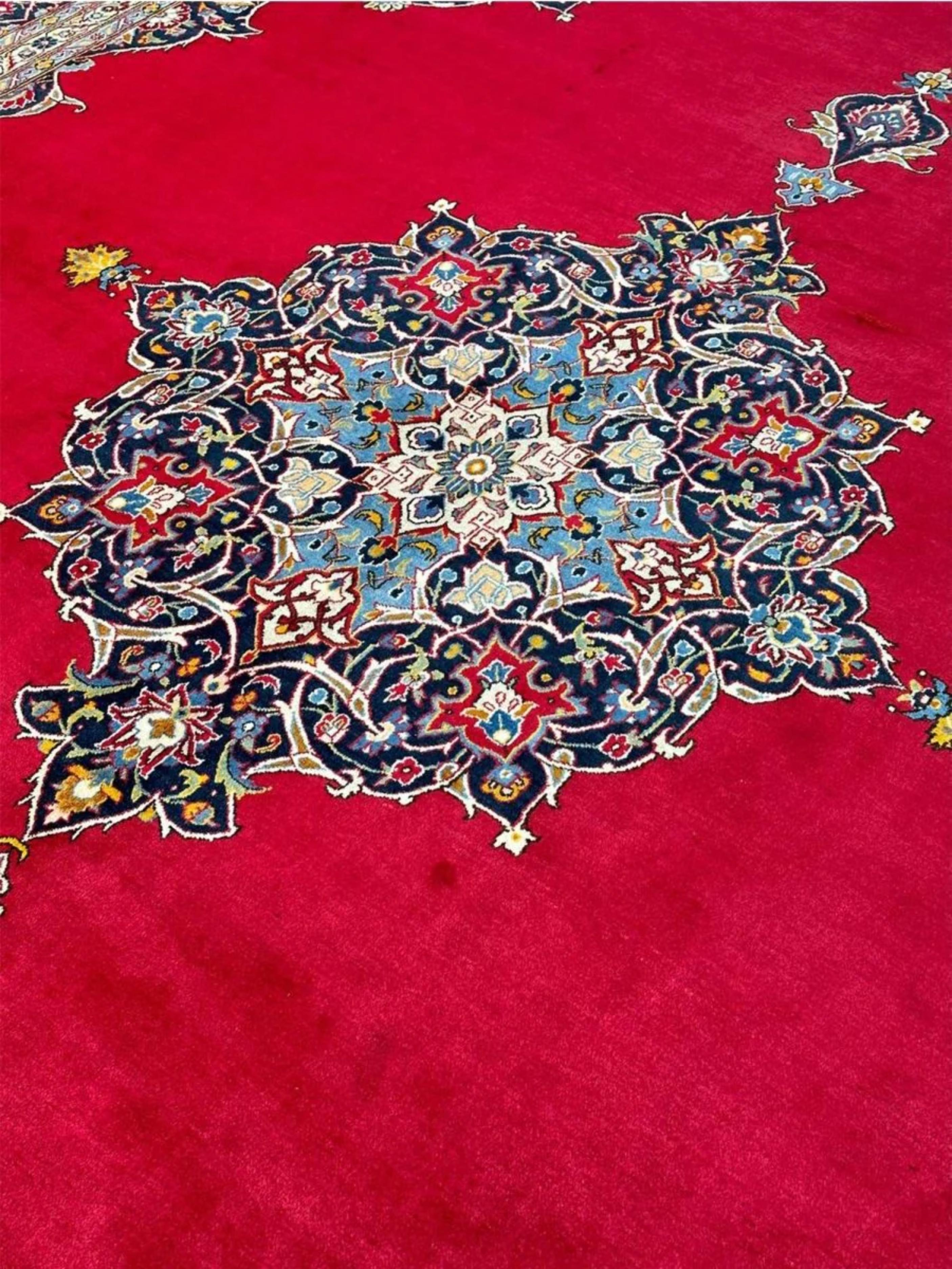 10x14 Hand Knotted Old Kashan rug en Bueno estado para la venta en Dallas, TX