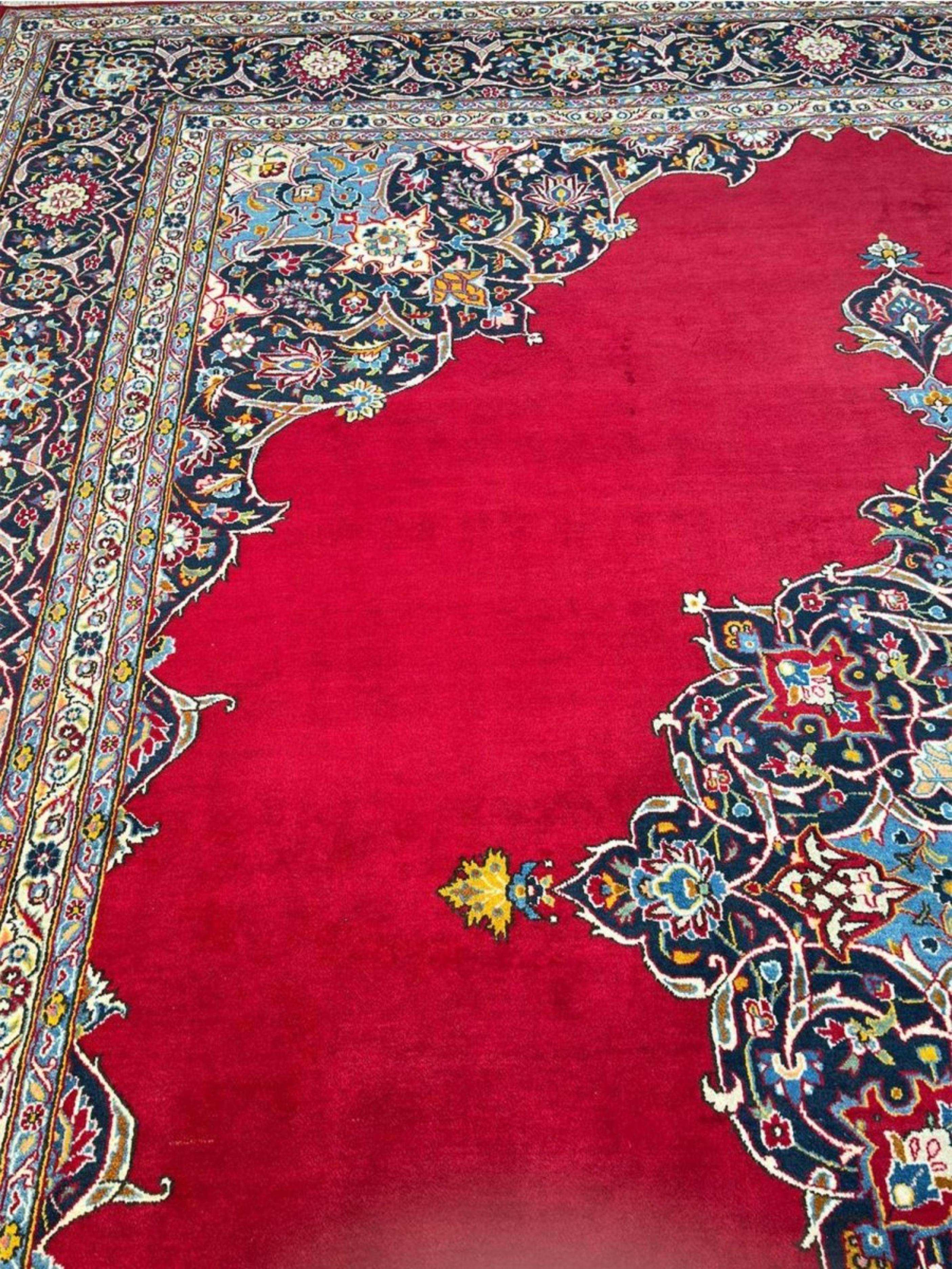 10x14 Hand Knotted Old Kashan rug Lana en venta