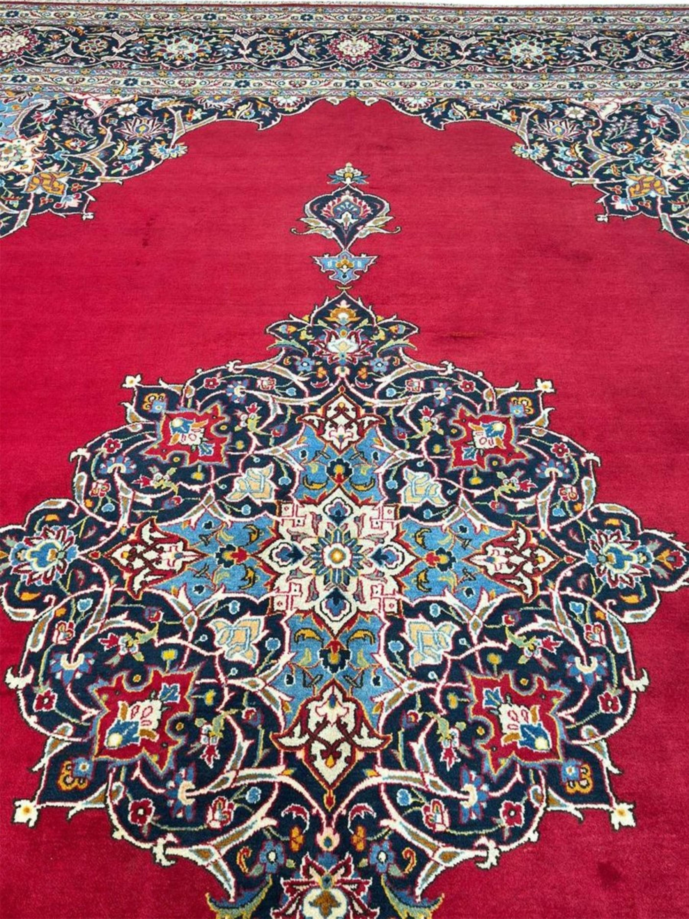10x14 Hand Knotted Old Kashan rug en venta 1