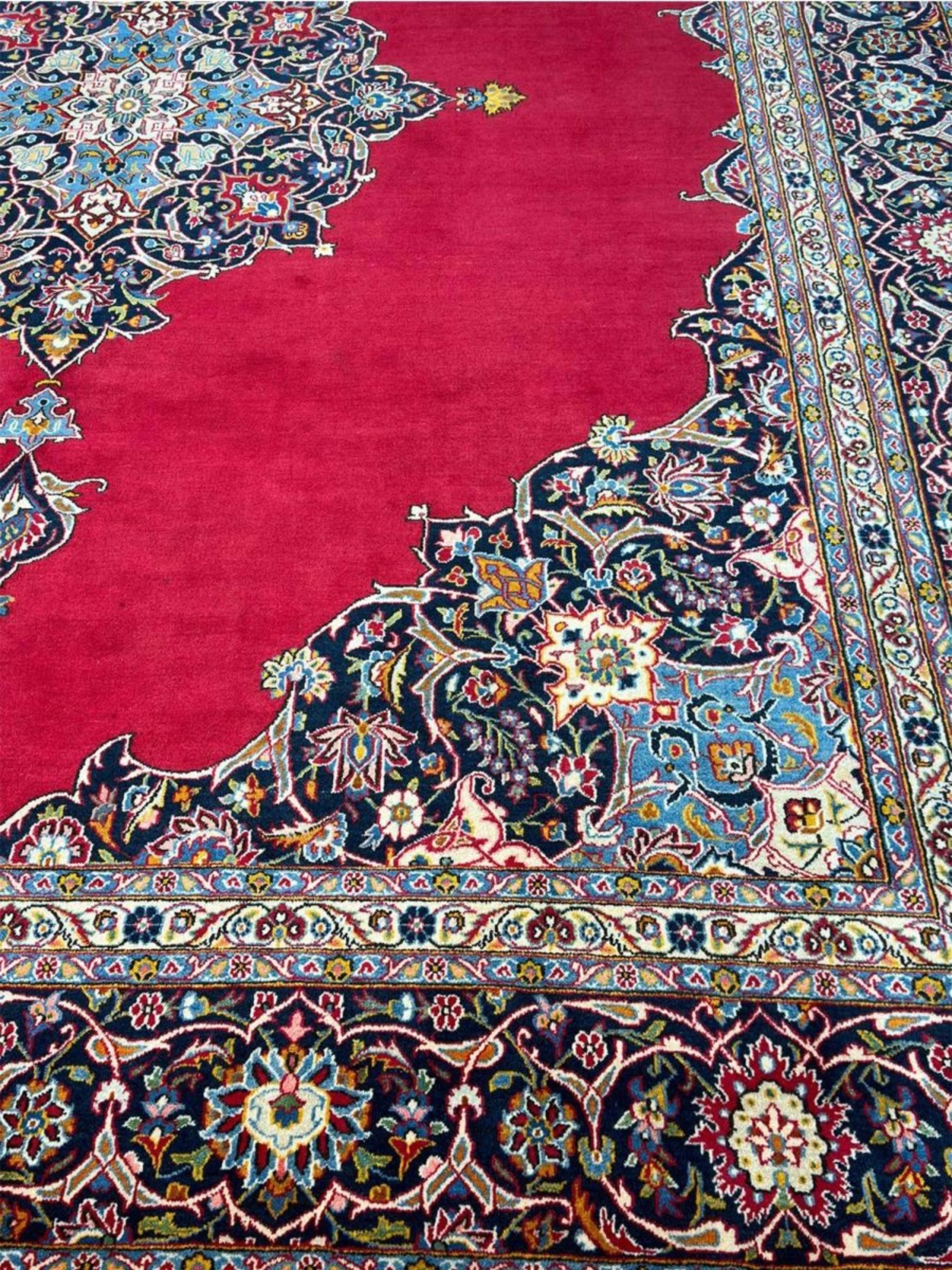 10x14 Hand Knotted Old Kashan rug en venta 2