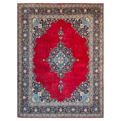 10x14 Handgeknüpfter alter Kashan-Teppich