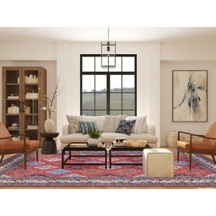 10'x14' Imperial Red, Afghan Ersari, Pure Wool Hand Knotted Oriental Rug