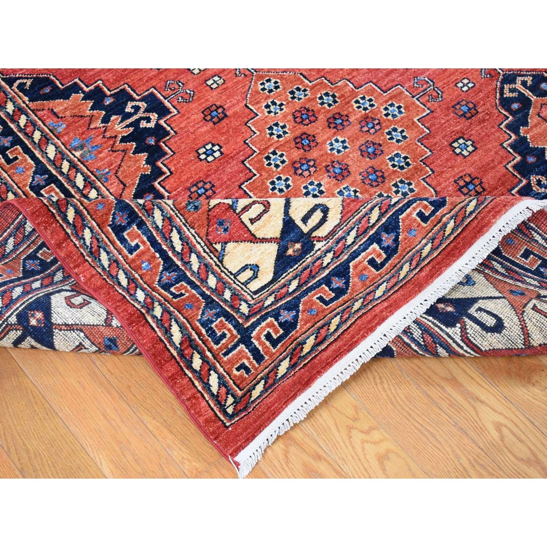 10'x14' kaiserlich roter, afghanischer Ersari, handgeknüpfter orientalischer Teppich aus reiner Wolle im Zustand „Neu“ im Angebot in Carlstadt, NJ