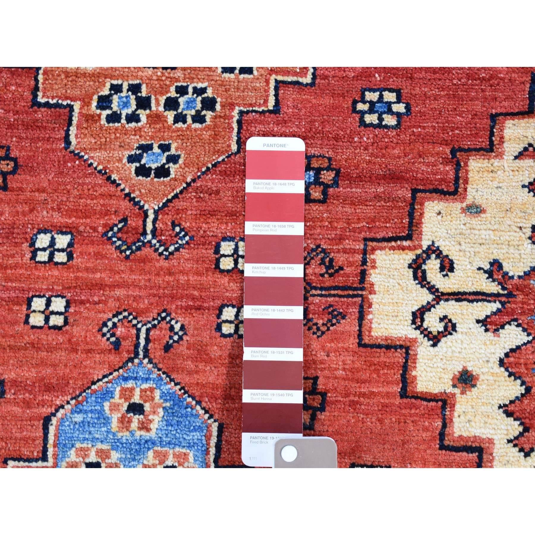 10'x14' kaiserlich roter, afghanischer Ersari, handgeknüpfter orientalischer Teppich aus reiner Wolle im Angebot 1