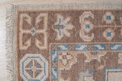 10x14 Ivory Hand-Knotted Wool Framed Medallion Geometric Modern Carpet Rug