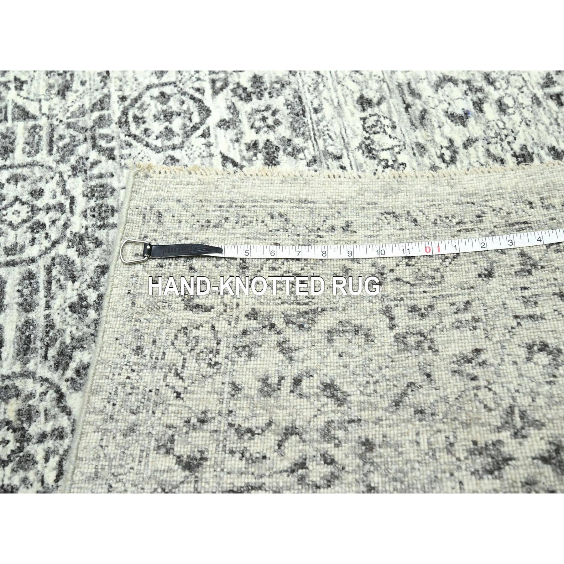 10'x14' Ivory Pre Historic Influence Mamluk Design Hand Knots Rugs Pure Wool en vente 3
