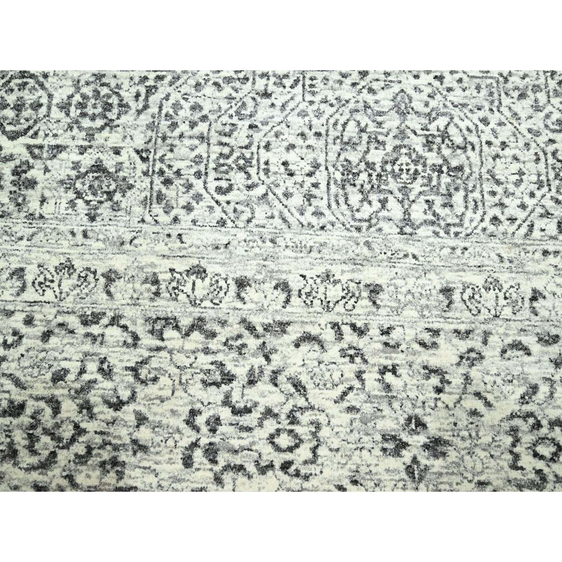 Laine 10'x14' Ivory Pre Historic Influence Mamluk Design Hand Knots Rugs Pure Wool en vente
