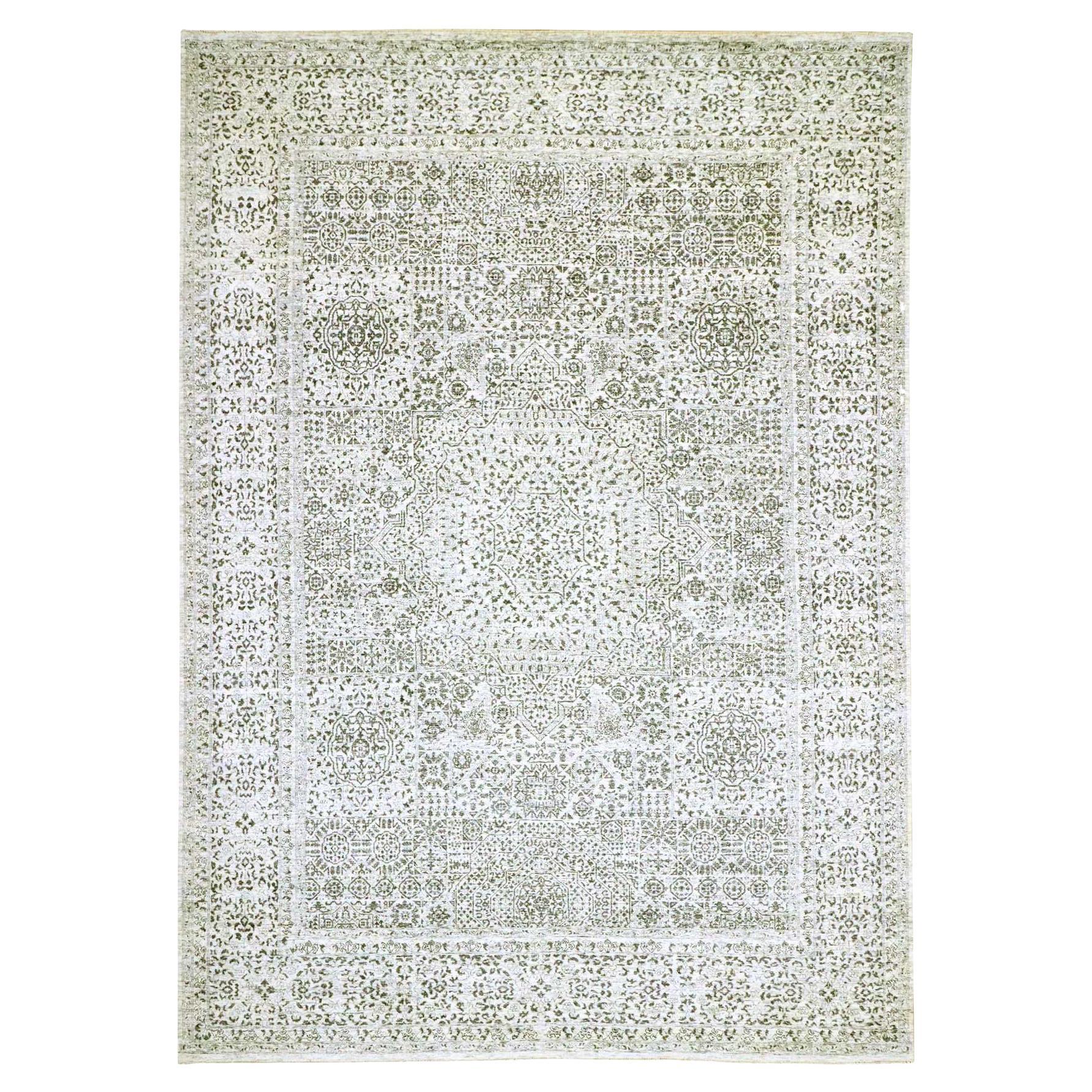 10
x14
Elfenbein Vorgeschichtlicher Einfluss Mamluken Design Handgeknüpfter Teppich aus reiner Wolle