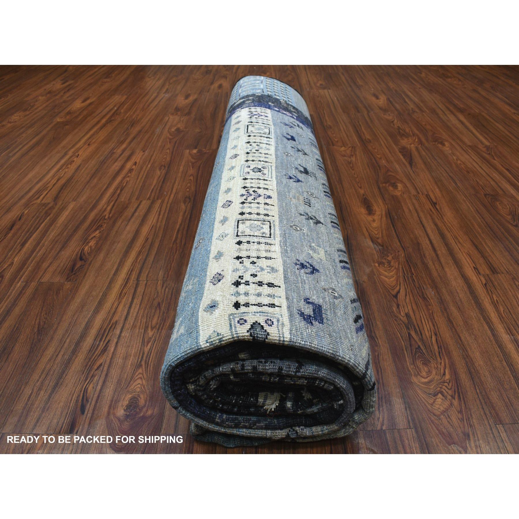 10'x14' Kashkuli Gabbeh Weicher vibrierender Wolle Handgeknüpft Schwarzer Orientteppich im Angebot 4
