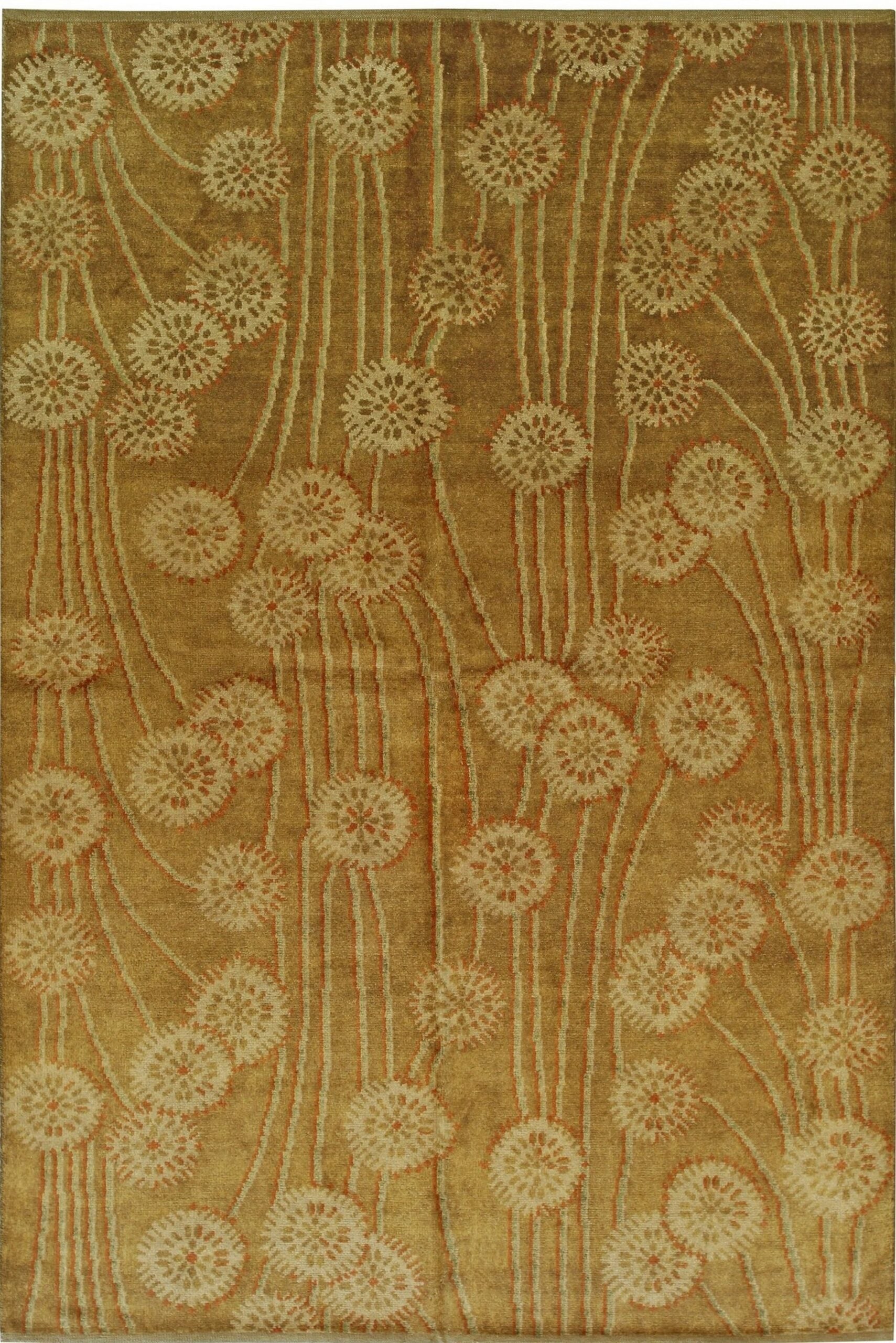 10x14 Lila Jasmine Brown Floral Traditional Hand Knotted Wool Carpet Rug