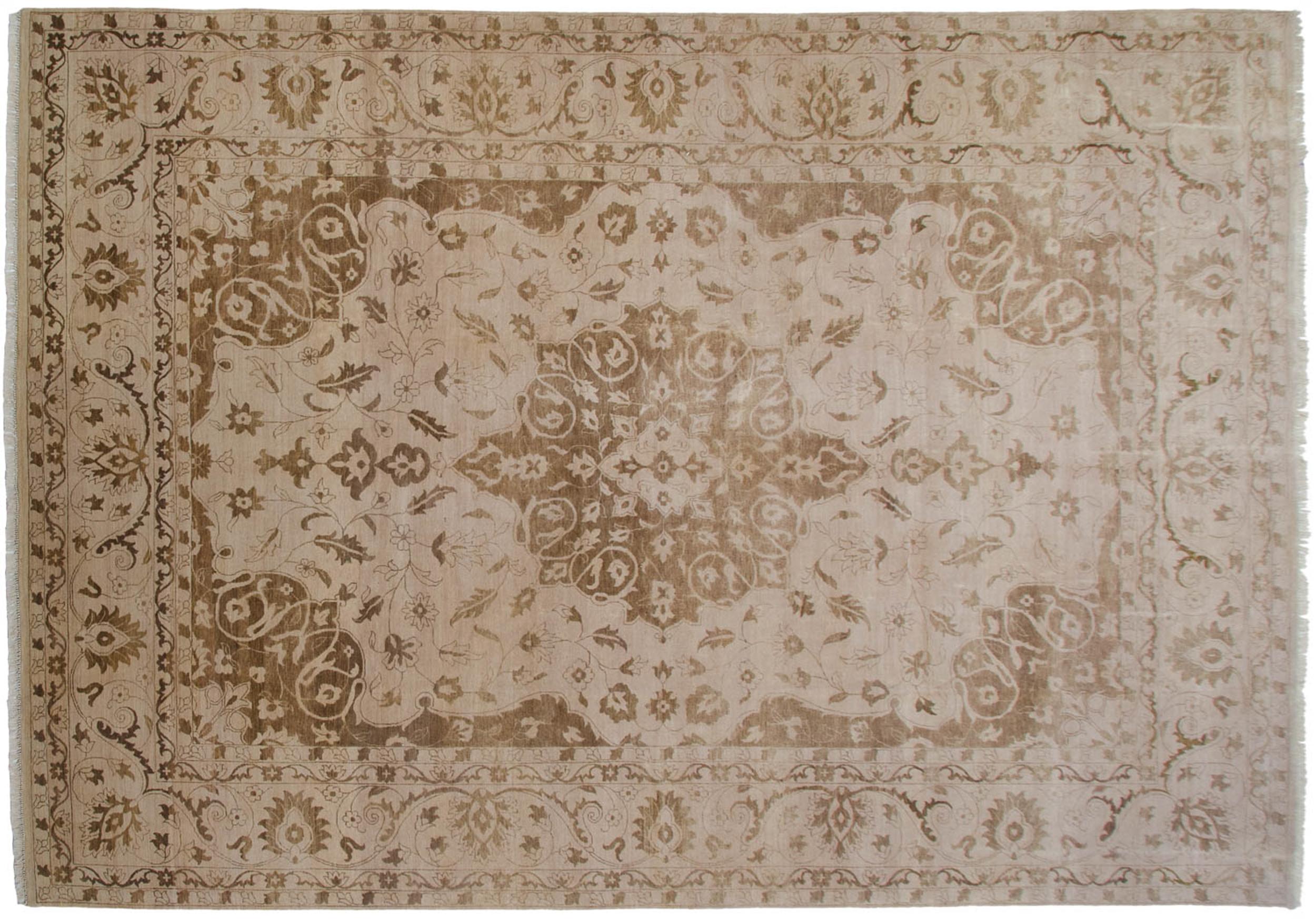 Contemporary New Indian Tabriz Design Carpet For Sale