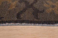 10x14 Noir Dynasty Black Traditional Geometric Handmade Ningxia Wool Carpet Rug
