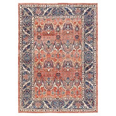 10'x14' Orange Bijar Garus Design High Mountain Wool Hand Knotted Oriental Rug