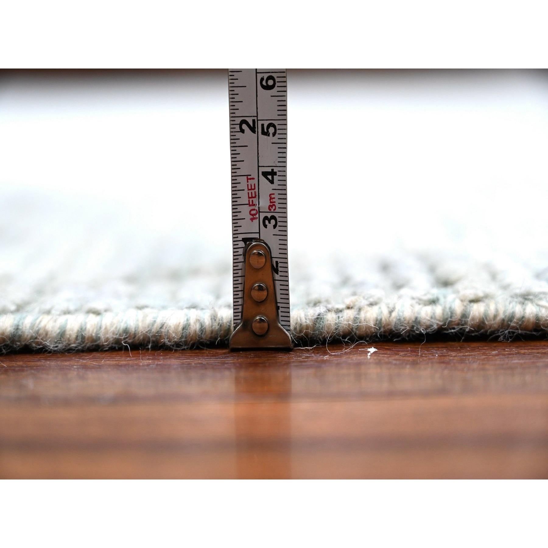 10'x14' Bleu poudré Marocain Tissé Zig Zag Design Rugs Orientaux Noués à la Main en vente 2