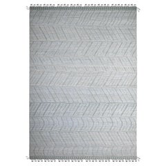 10'x14' Powder Blue Moroccan Weave Zig Zag Design Hand Knoted Oriental Rugs