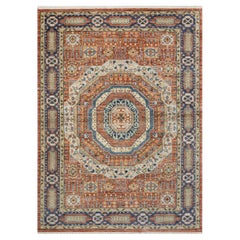 10x14 Red Rust Mamluk Hand Knotted Wool Rug ( G - 14137 )