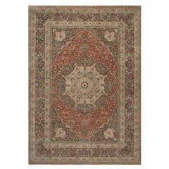 10'x14' Red Tabriz Jaja Jalili Re-Creation Hand Knotted New Zealand Wool Rug