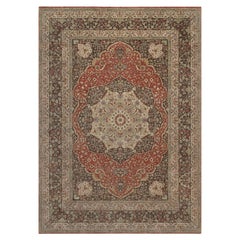 10
x14
Rostroter antikisierter Tabriz mit Haji Jalili Design Handgeknüpfter Wollteppich