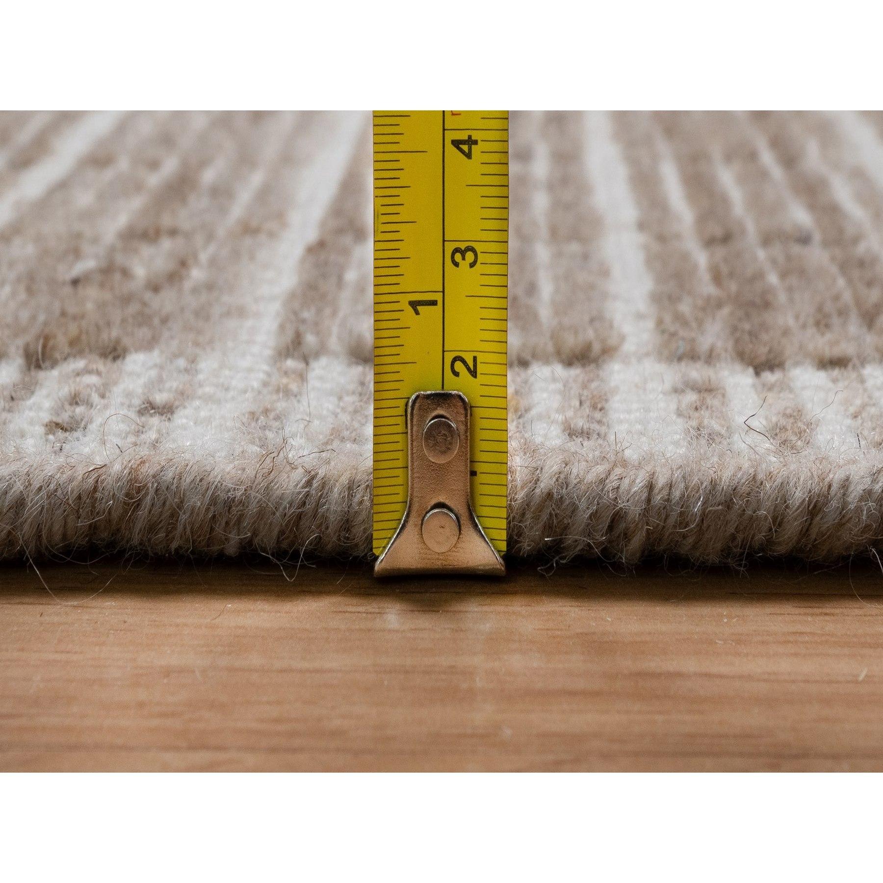 10'x14' Sandbraun Modernes schlichtes Dekor Box Design Geknüpfter weicher Wollteppich im Angebot 3