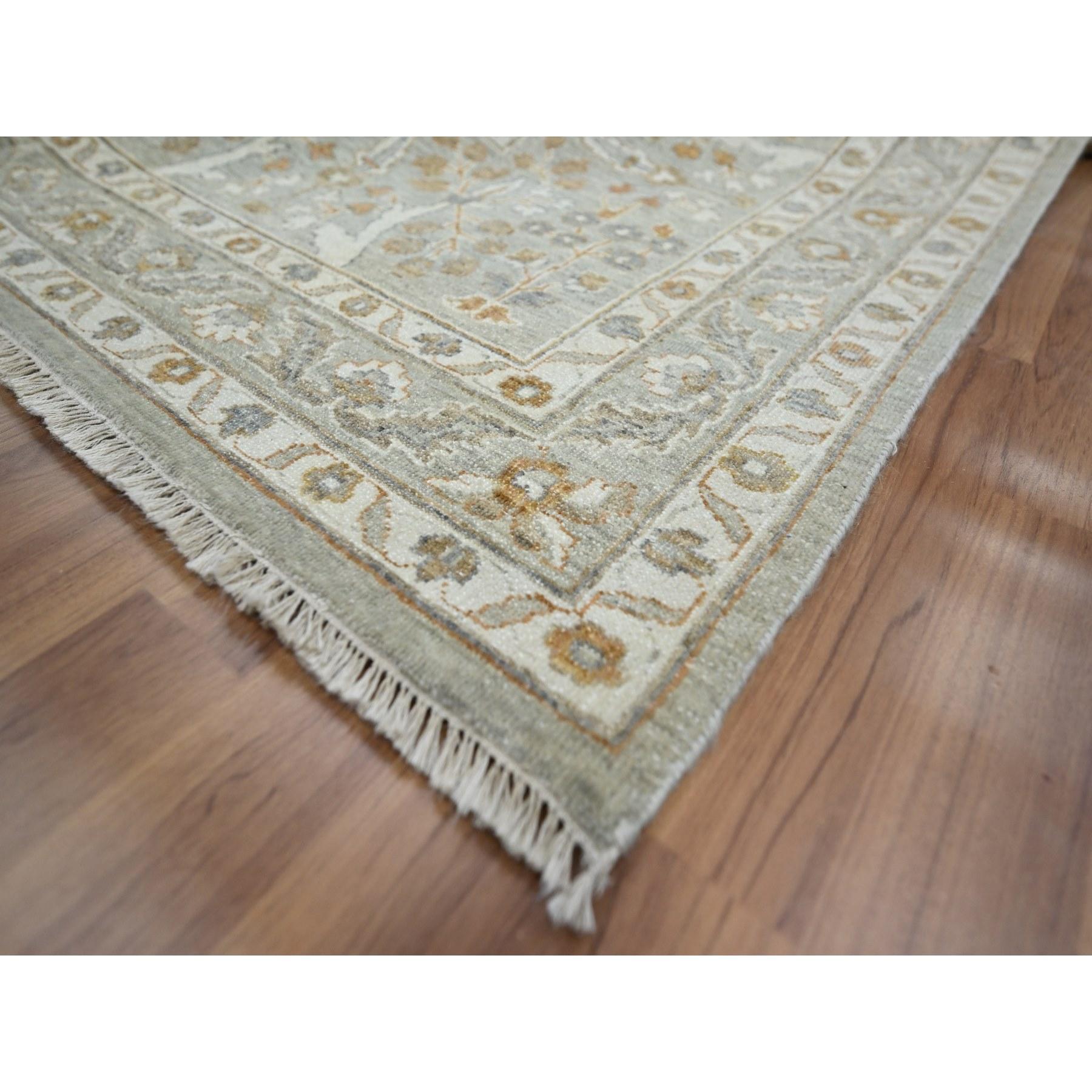 10'x14' Stone Gray Tree of Life Design Hand Knotted Pure Wool Oriental Rug In New Condition For Sale In Carlstadt, NJ