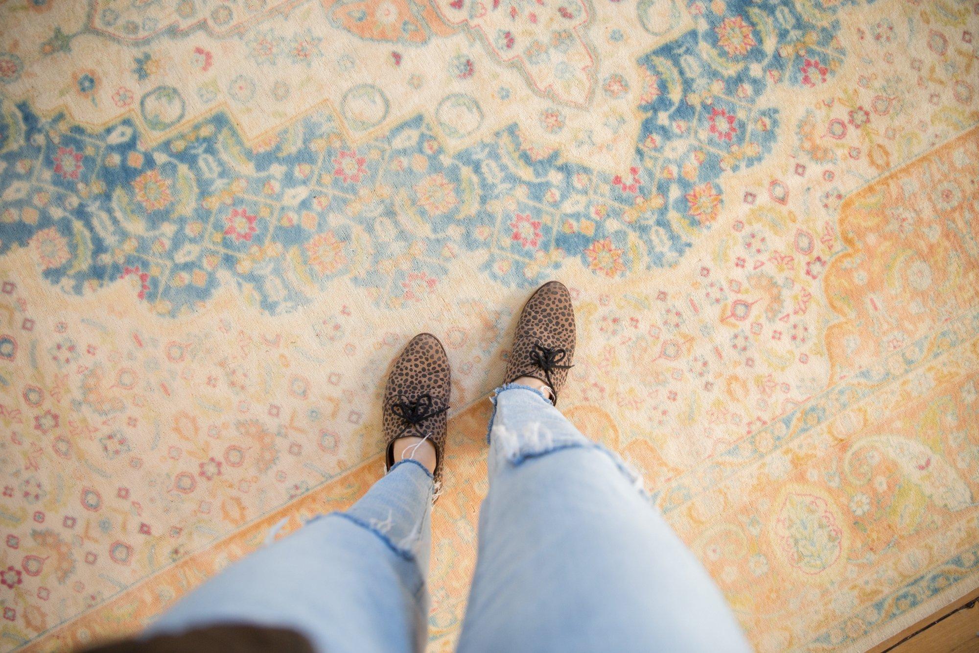 Other Vintage Distressed Bulgarian Herati Design Carpet For Sale