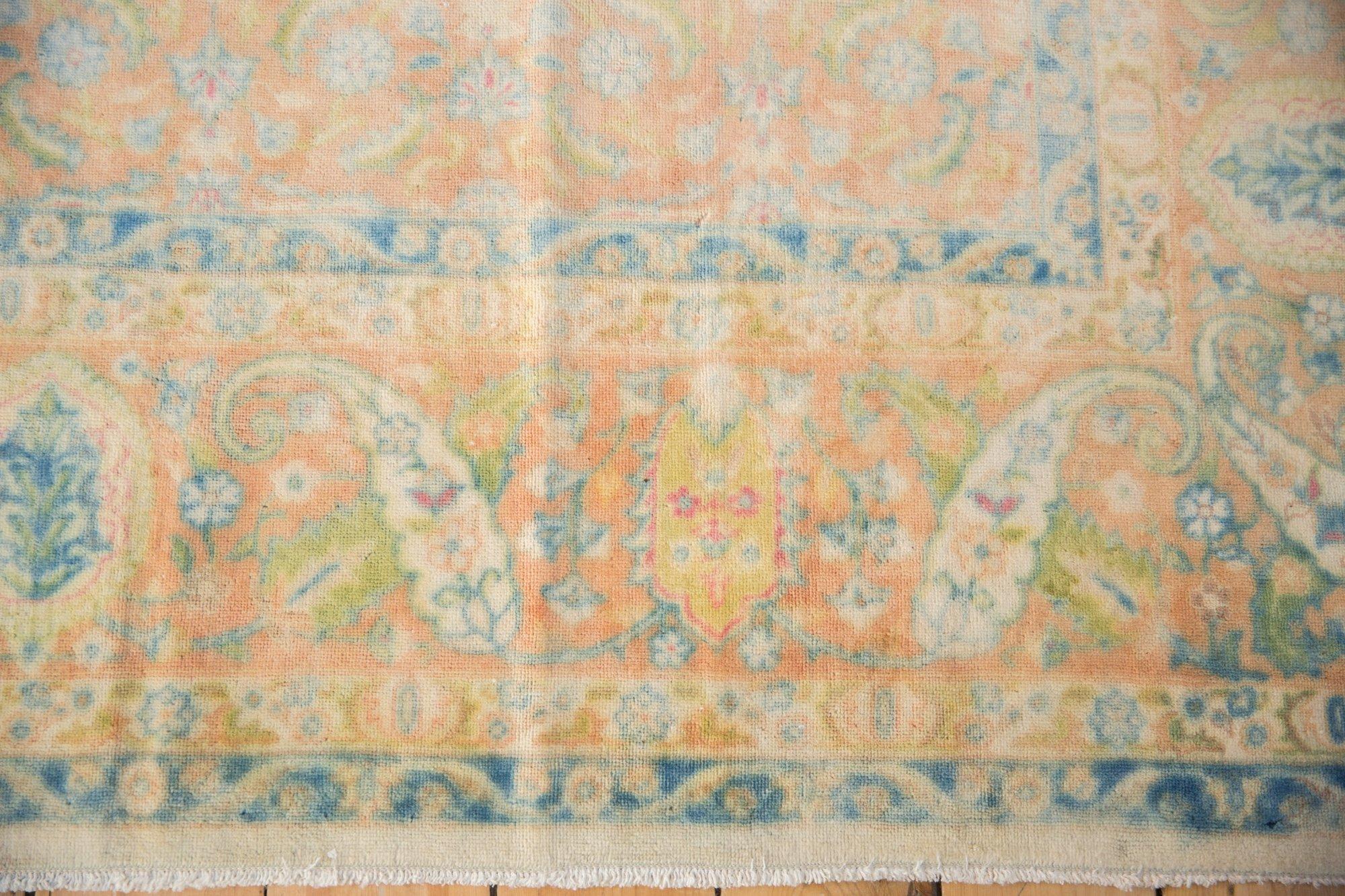 Wool Vintage Distressed Bulgarian Herati Design Carpet For Sale