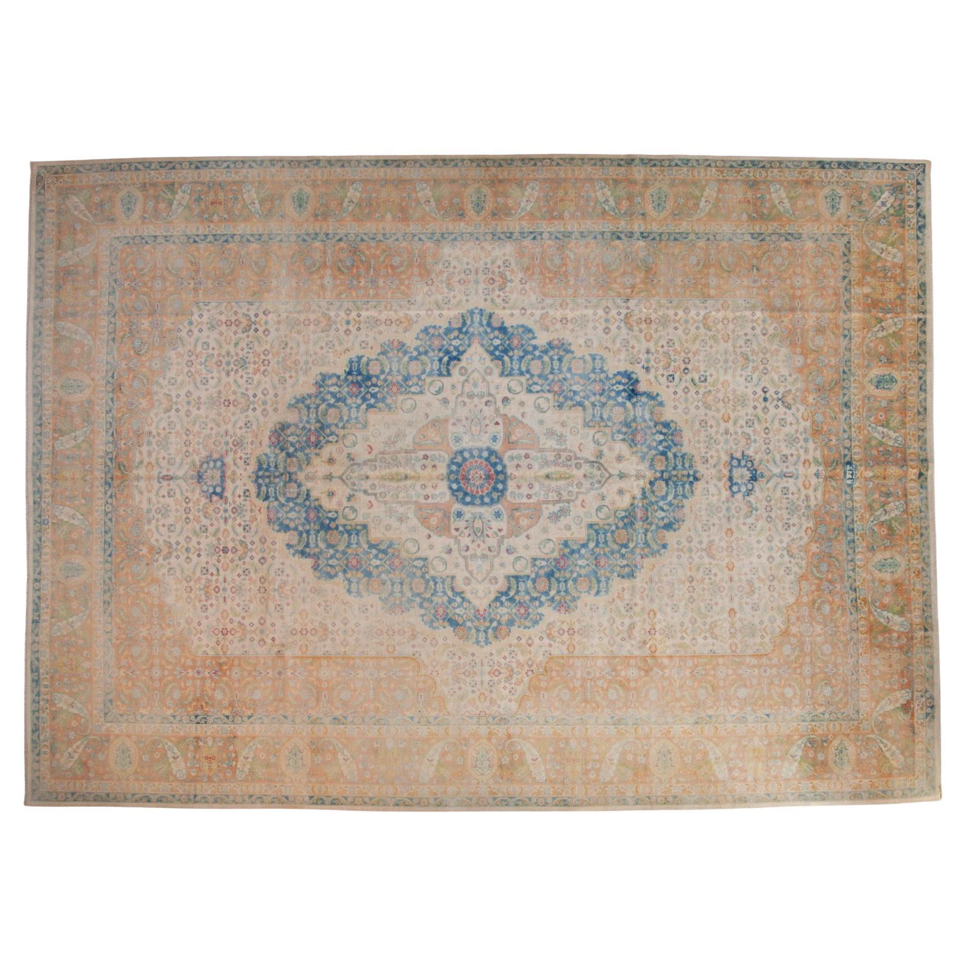 Vintage Distressed Bulgarian Herati Design Carpet For Sale