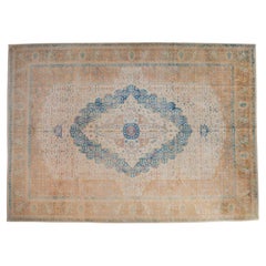 Vintage Distressed Bulgarian Herati Design Carpet