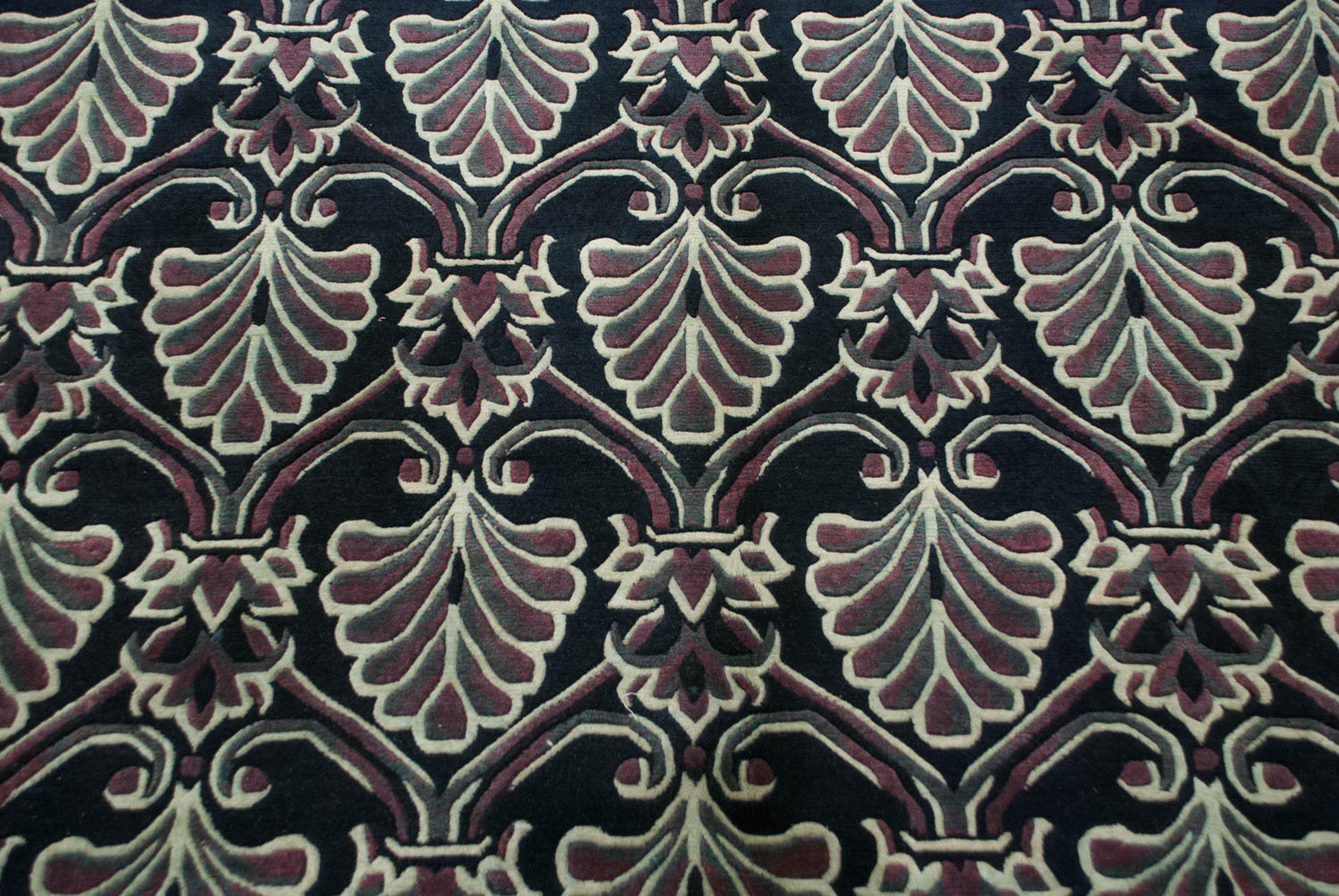 Other Vintage Indian Damask Design Carpet For Sale