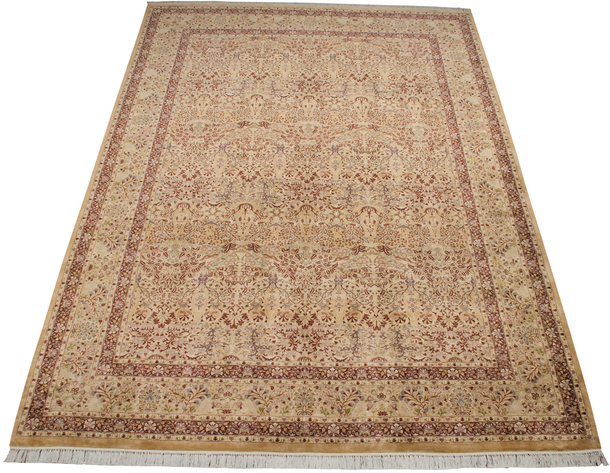 Vintage Pakistani Kerman Design Carpet In Excellent Condition For Sale In Katonah, NY