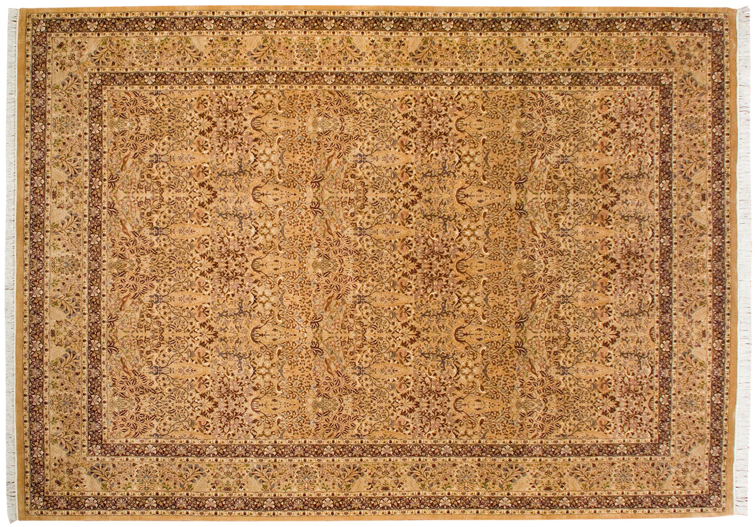 Wool Vintage Pakistani Kerman Design Carpet For Sale