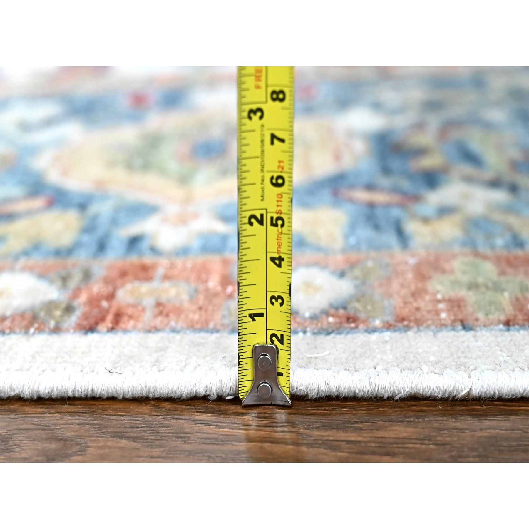 10'x14' Weißer antiker persischer handgeknüpfter Wollteppich mit Ziegler Mahal-Design, handgeknüpft im Angebot 2